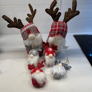 Christmas Holiday Gnomes. Free standing and hangable. NWOT.